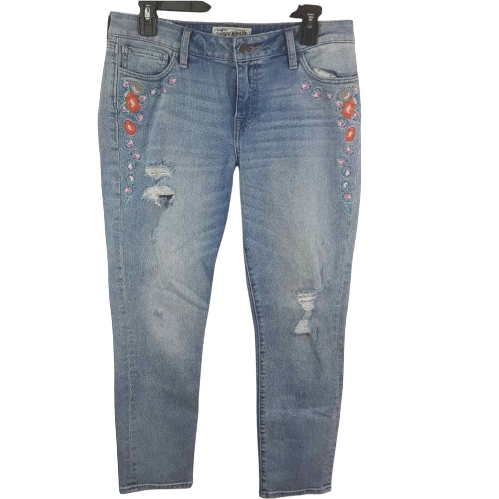 Lucky‎ Brand Embroidered Jeans Orta Premium Ankle Cheville Lolita Skinny 4 27